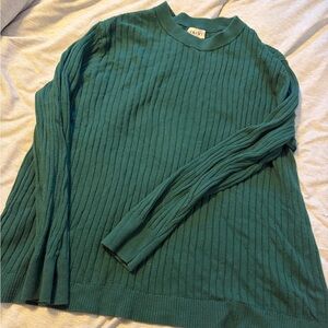Ava & Viv Green Ribbed Women's Sweater